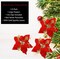 4E's Novelty 15 Pcs Red Velvet Poinsettia Christmas Decorations with Clips, 8.5" Artificial Poinsettia Flowers for Christmas Tree Ornaments, Wreaths, Garlands & Holiday Décor